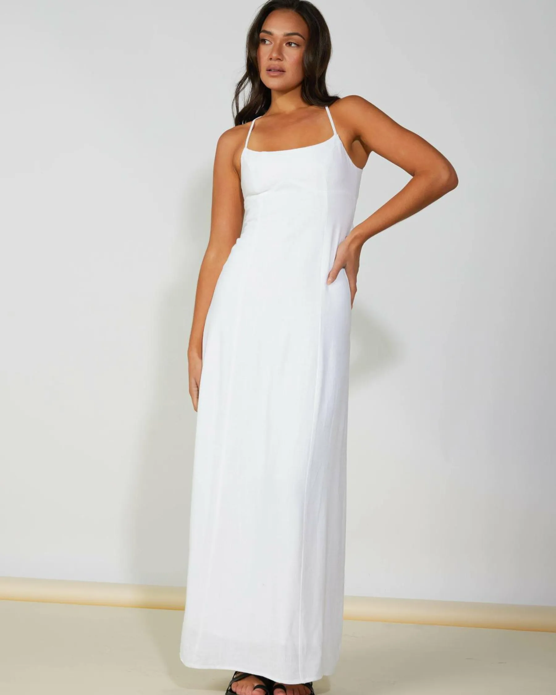 Linen Blend|Dresses*Ava And Ever Bella Maxi Dress White