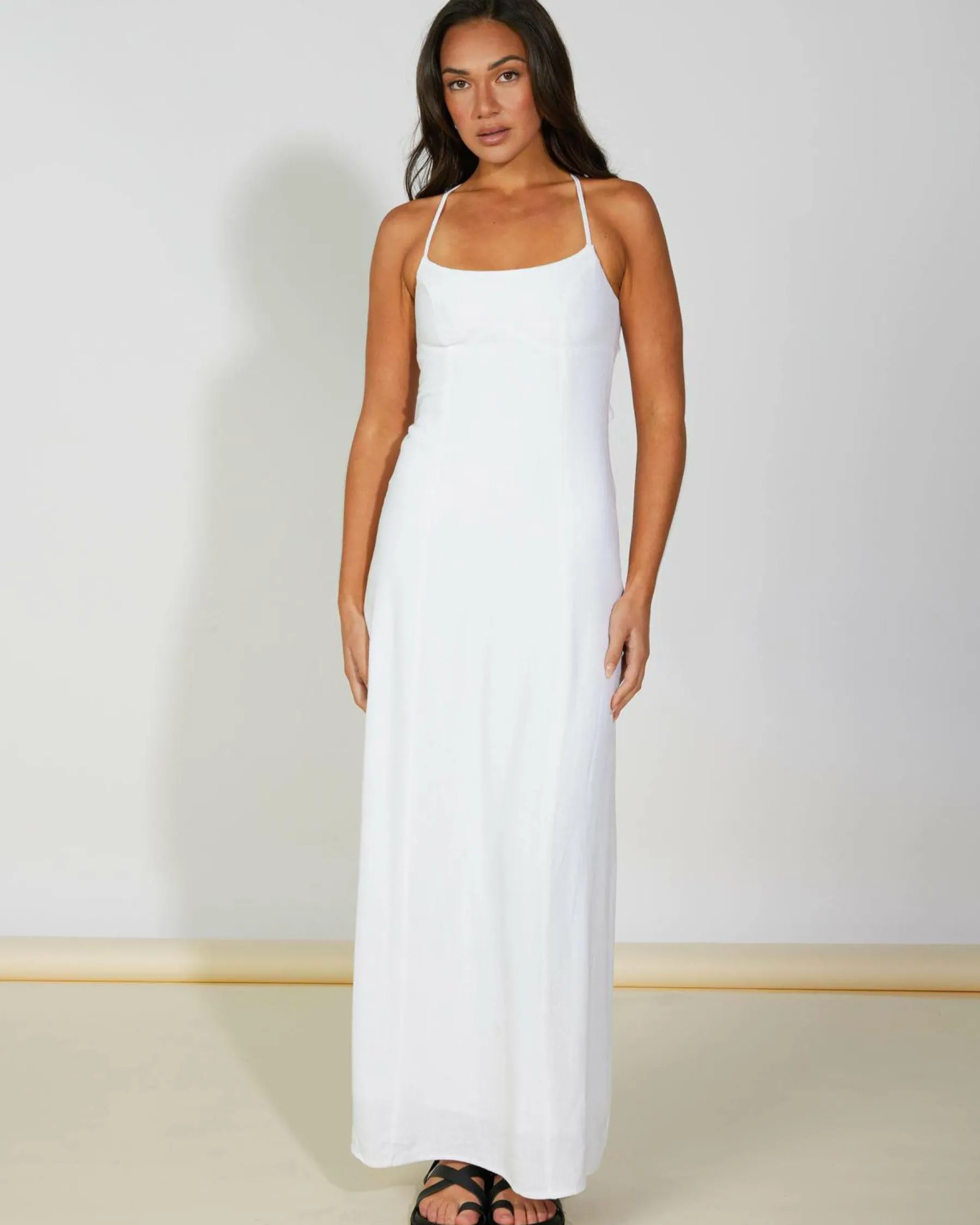 Linen Blend|Dresses*Ava And Ever Bella Maxi Dress White