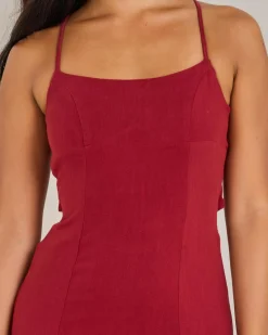 Sale Bella Maxi Dress Women Linen Blend|Dresses