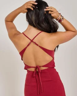 Sale Bella Maxi Dress Women Linen Blend|Dresses