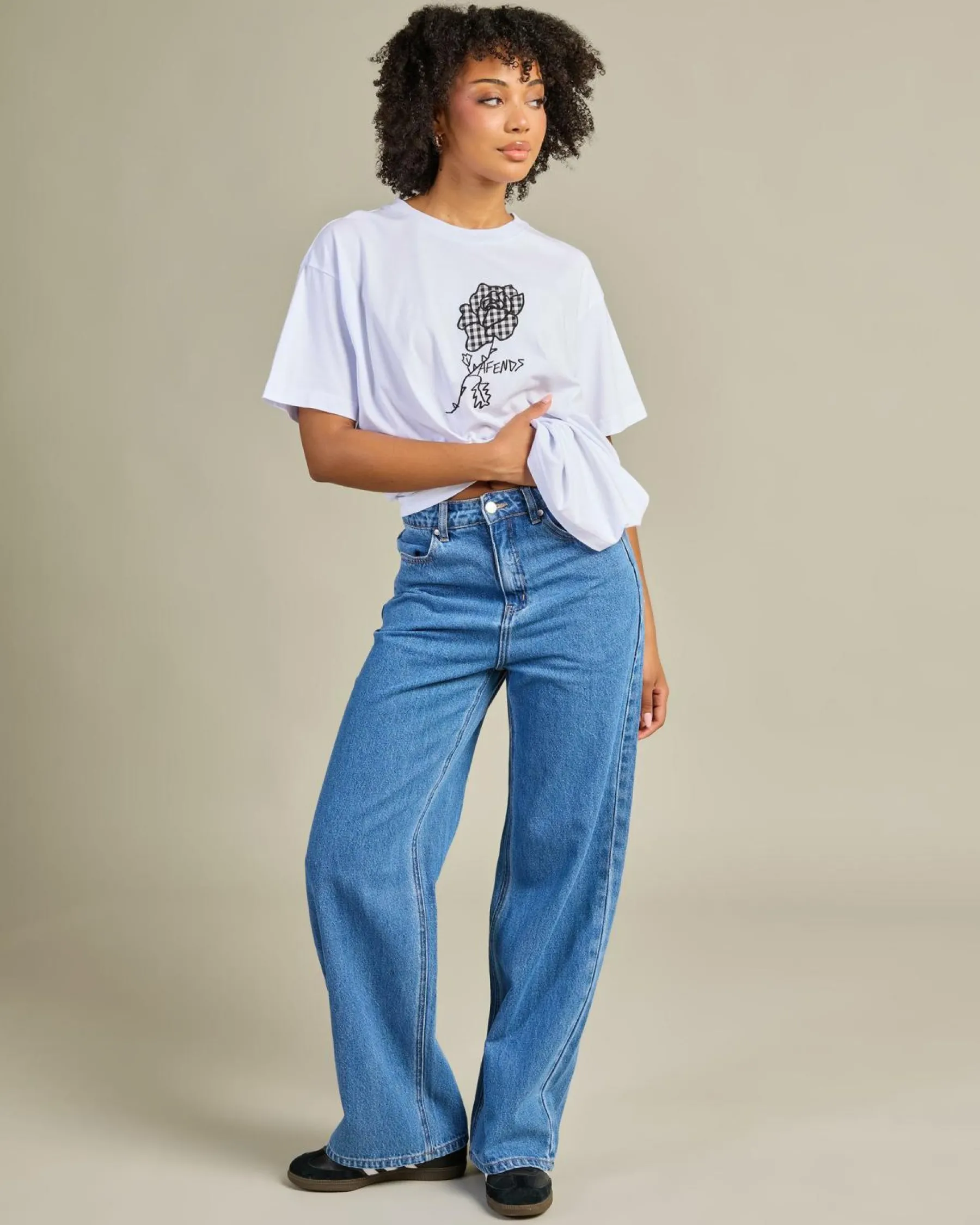 Denim|Bottoms*Afends Bella Wide Leg Baggy Jean Worn Blue