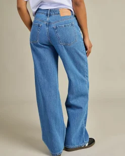 Denim|Bottoms*Afends Bella Wide Leg Baggy Jean Worn Blue