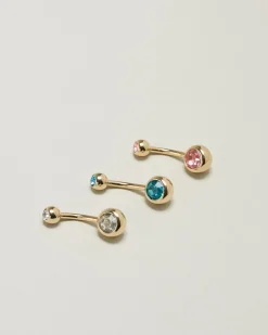 Jewelry|Jewelry*Karyn In LA Belly Bar Belly Ring pack Gold/blue/pink