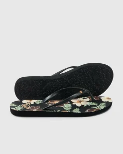 Flip Flops*Roxy Bermuda Print Thongs Tropical Feels