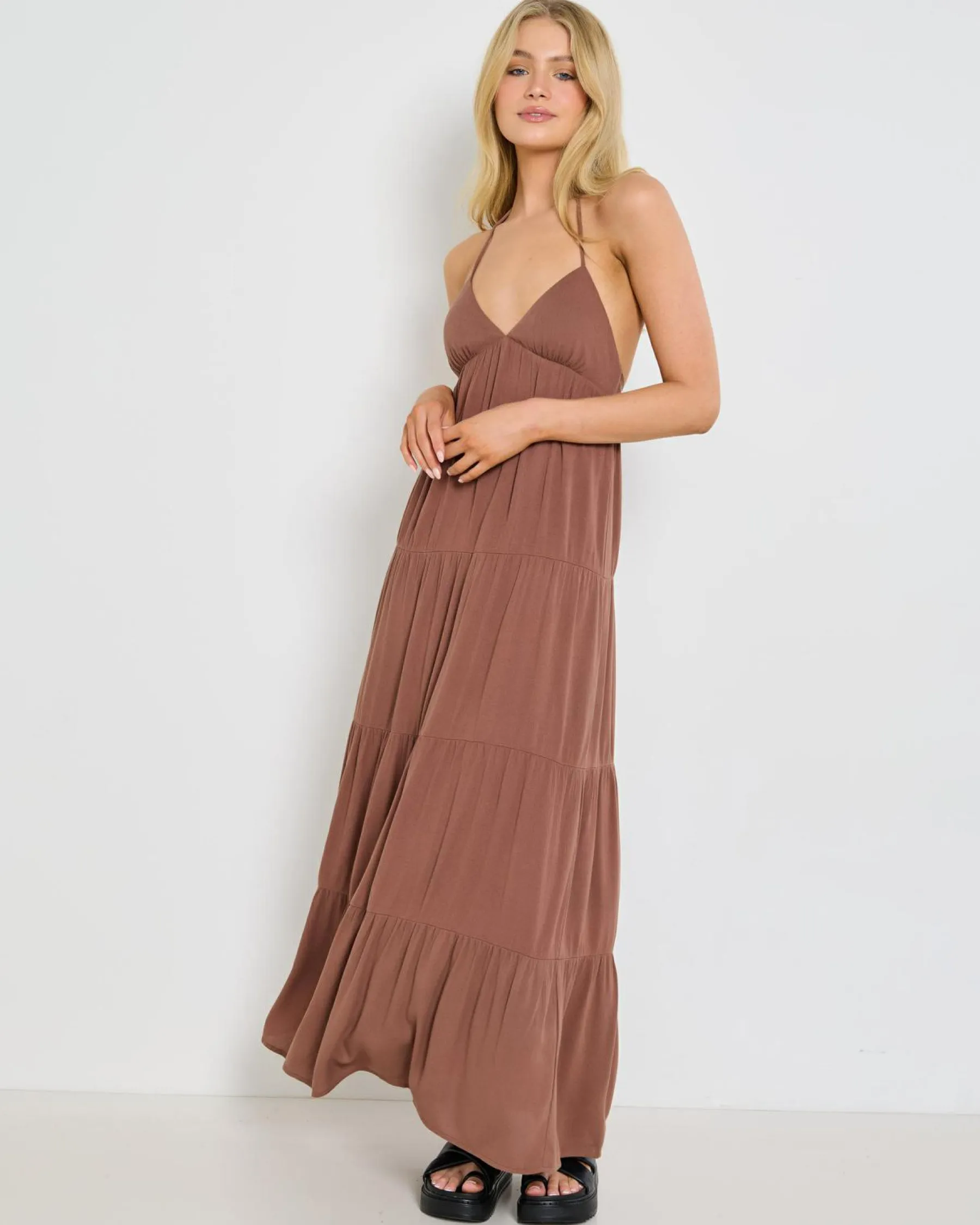 Dresses*Mooloola Beverly Maxi Dress Chocolate