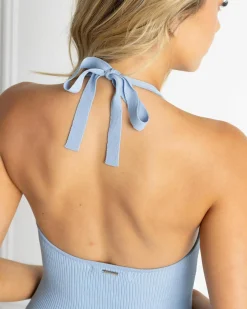 Knitwear|Dresses*Mooloola Bianca Halter Knit Dress Blue