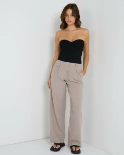 Tops*Mooloola Bianca Knit Tube Top Black