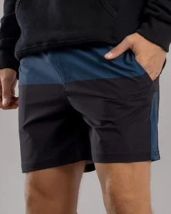 Shorts & Bottoms|Activewear*Sparta Bicolour Elastic Waist Shorts Black/deep Blue