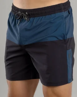 Shorts & Bottoms|Activewear*Sparta Bicolour Elastic Waist Shorts Black/deep Blue