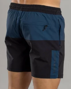 Shorts & Bottoms|Activewear*Sparta Bicolour Elastic Waist Shorts Black/deep Blue