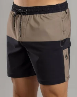 Activewear|Shorts & Bottoms*Sparta Bicolour Elastic Waist Shorts Black/sand