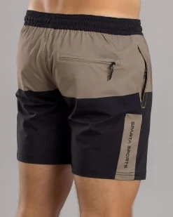 Activewear|Shorts & Bottoms*Sparta Bicolour Elastic Waist Shorts Black/sand