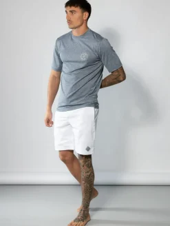 Rashies*Billabong Big Wave Daz Short Sleeve Rash Vest Navy Heather
