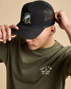 Headwear*Salty Crew Bill Club Trucker Cap Black