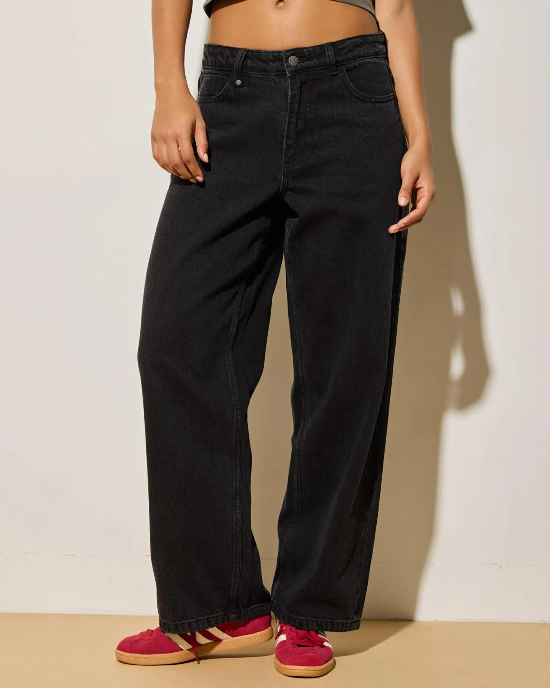 Denim|Bottoms*Thrills Billie Low Jeans Aged Black