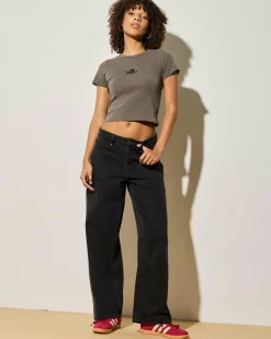 Denim|Bottoms*Thrills Billie Low Jeans Aged Black
