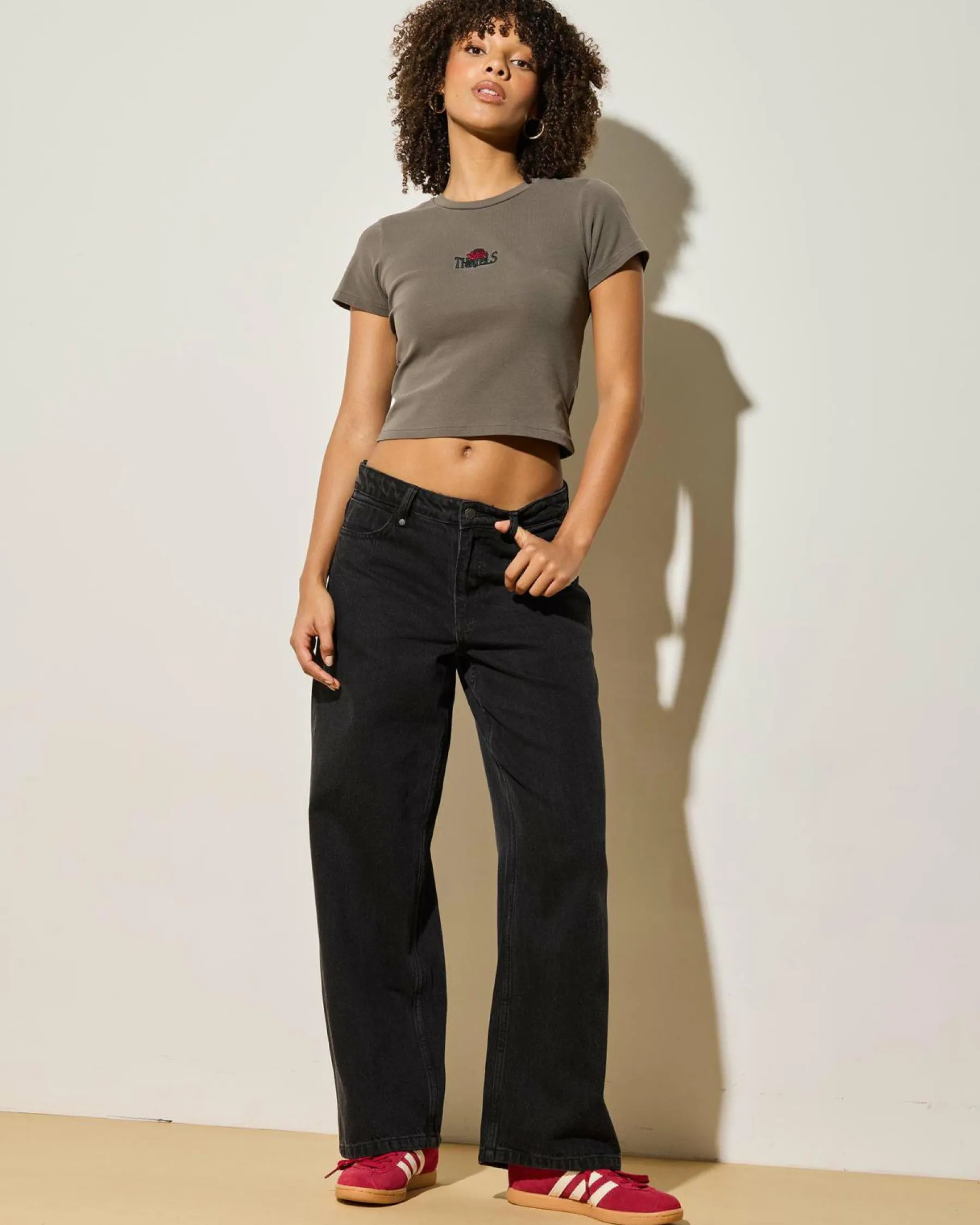 Denim|Bottoms*Thrills Billie Low Jeans Aged Black