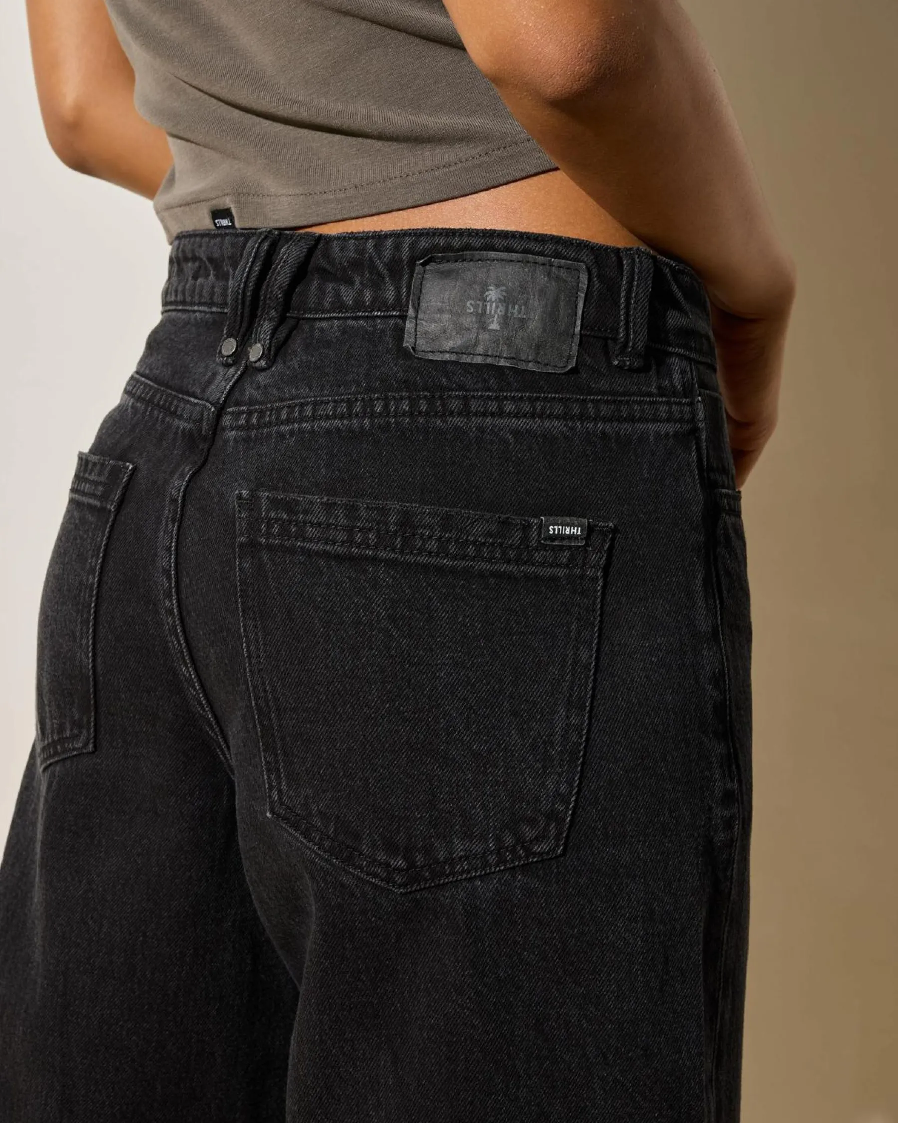 Denim|Bottoms*Thrills Billie Low Jeans Aged Black
