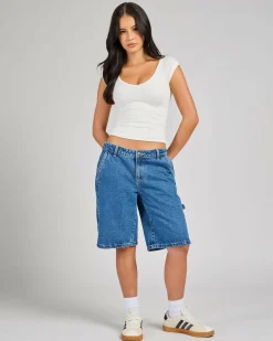 Best Billie Low Rise Carpenter Shorts Women Denim|Bottoms