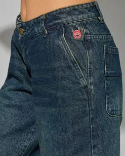 Denim|Bottoms*Rusty Billie Low Rise Carpenter Shorts Dark N Dirty