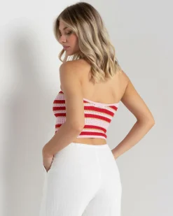 Discount Bimi Crochet Tube Top Women Tops