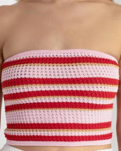 Discount Bimi Crochet Tube Top Women Tops