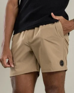 Shorts & Bottoms*Skylark Bind Elastic Waist Shorts Tan