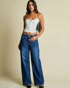 Tops*Ava And Ever Blair Corset Top White