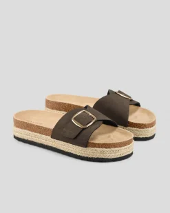 Slides*Ava And Ever Bliss Flatform Shoes Chocolate