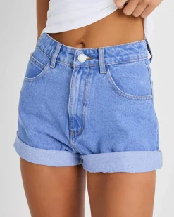 Best Blondie Roll Up Shorts Women Denim|Bottoms
