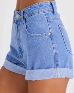 Best Blondie Roll Up Shorts Women Denim|Bottoms