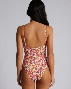One Pieces*Rhythm Bloom Floral Underwire One Piece Swimsuit Red