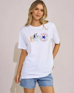 Tops*Converse Bluey X Rolling T-Shirt White