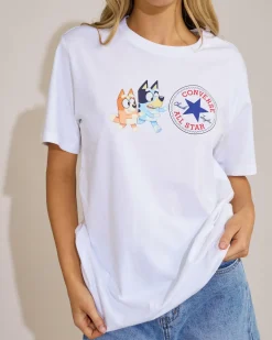 Tops*Converse Bluey X Rolling T-Shirt White