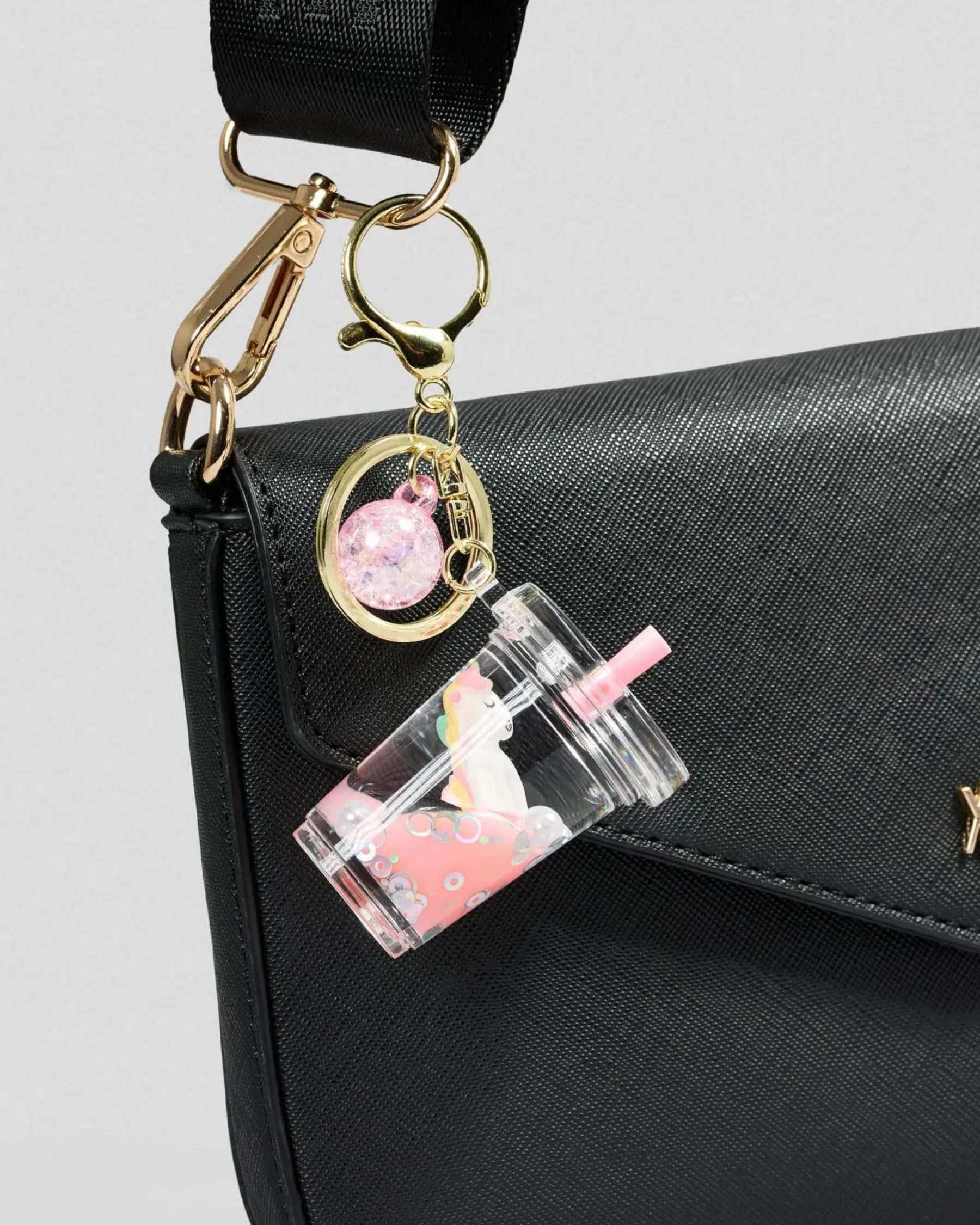 Gifts & Novelty|Gifts & Novelty*Karyn In LA Boba Unicorn Small Bag Charm Pink
