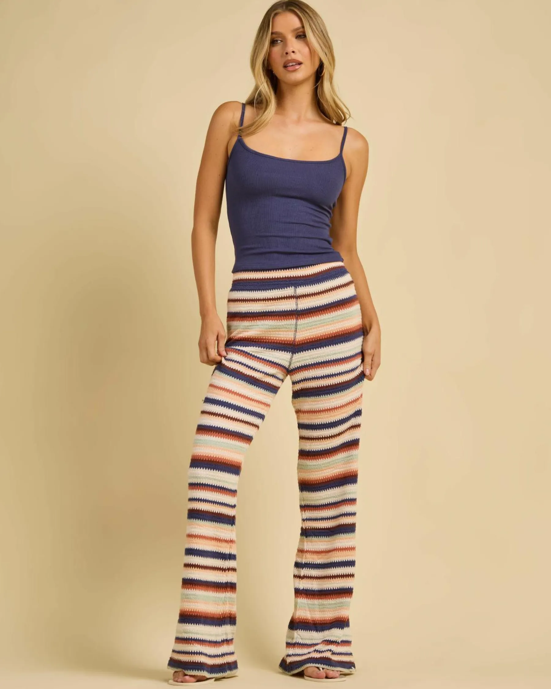 Hot Bobbi Stripe Pants Women Bottoms
