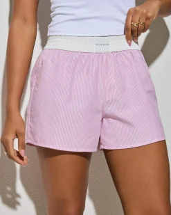 Bottoms*Ava And Ever Bobbie Shorts Red