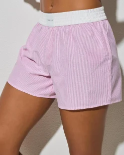 Bottoms*Ava And Ever Bobbie Shorts Red
