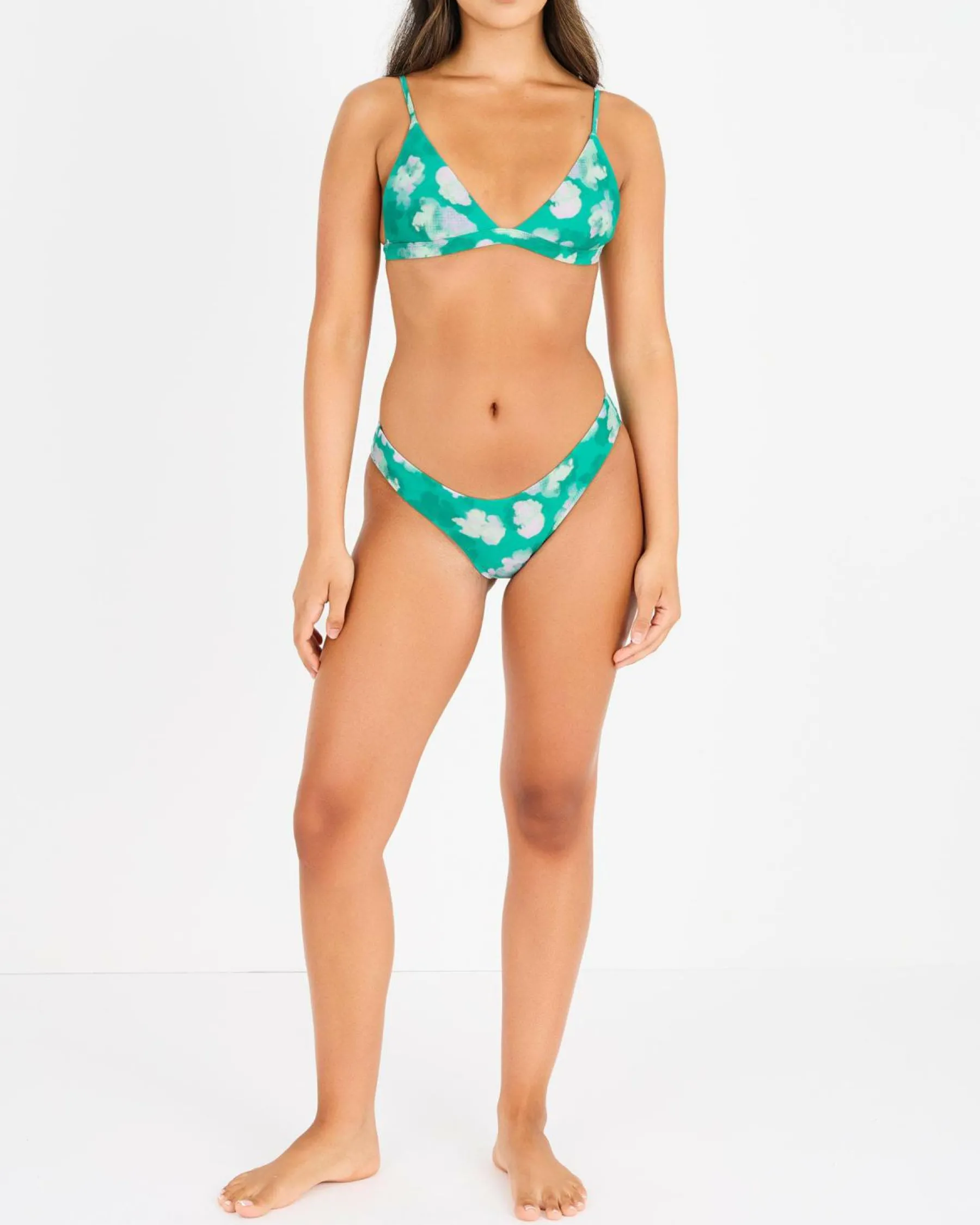 Bikinis*Rhythm Bonita Floral Bralette Bikini Top Green