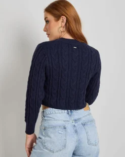 Knitwear|Jumpers & Hoodies*Ava And Ever Bookworm Cable Knit Jumper Navy