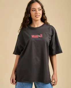 Tops*Wrangler Boot Scootin' Slouch T-Shirt Worn Black