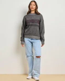 Knitwear|Jumpers & Hoodies*Rip Curl Born at Bells Knit Sweater Black Heather