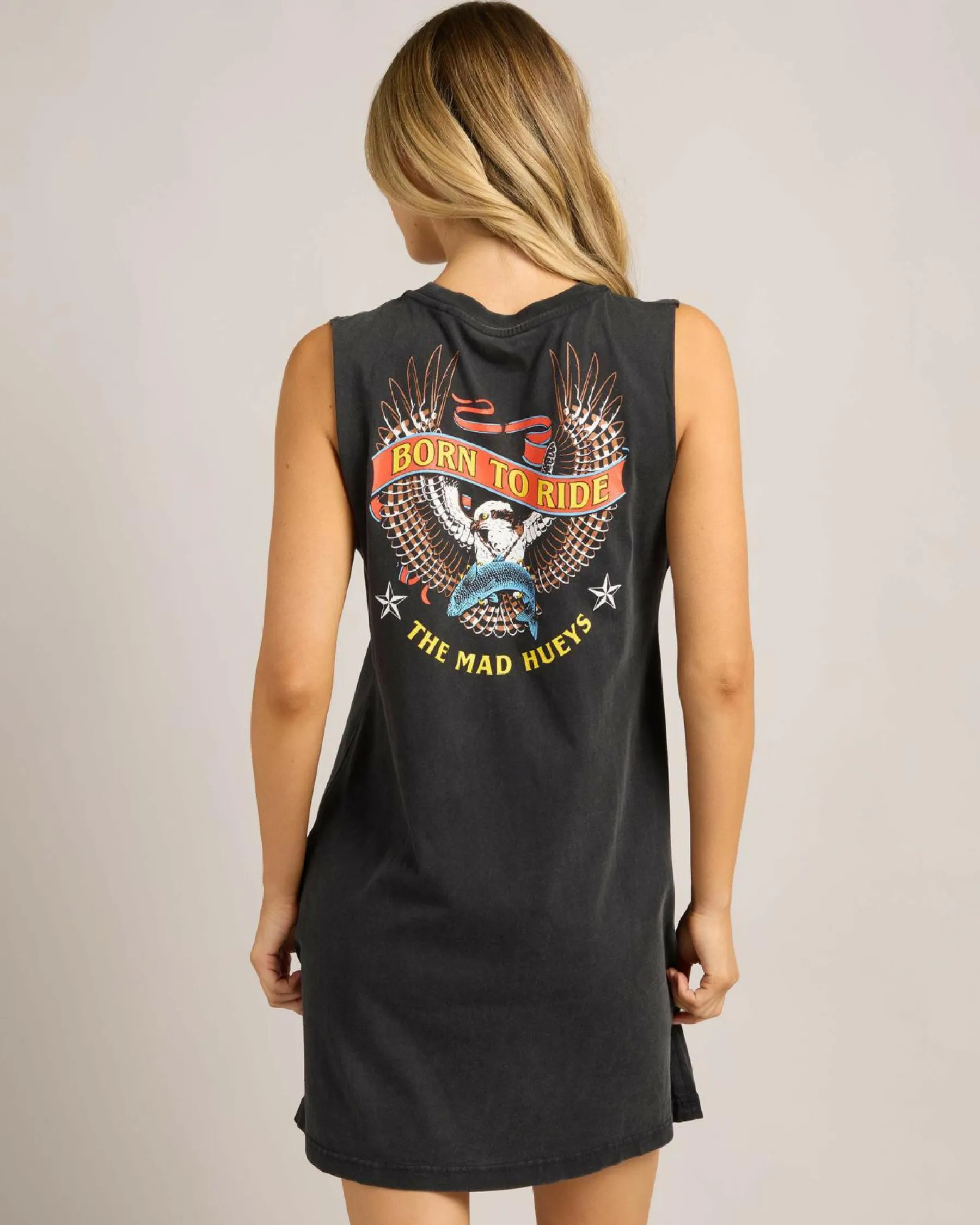Dresses*The Mad Hueys Born To Ride Muscle Dress Washed Black
