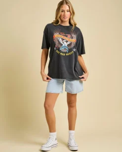 Discount Born To Ride Oversized T-Shirt Women Tops