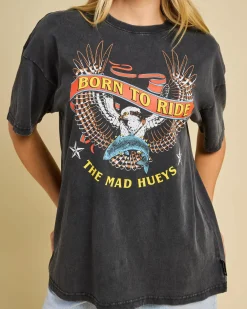 Discount Born To Ride Oversized T-Shirt Women Tops