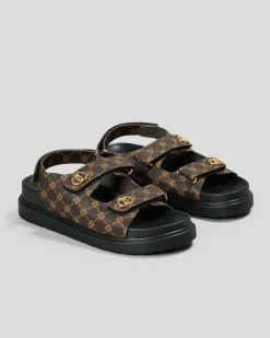 Sandals*Ava And Ever Boston Flatform Shoes Brown