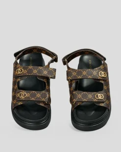 Sandals*Ava And Ever Boston Flatform Shoes Brown