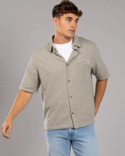 Tops & T-Shirts*Lee Boxcutter Short Sve Shirt Ecru Check