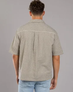 Tops & T-Shirts*Lee Boxcutter Short Sve Shirt Ecru Check