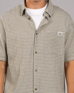 Tops & T-Shirts*Lee Boxcutter Short Sve Shirt Ecru Check